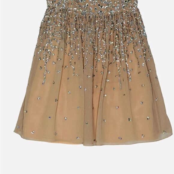 Revolve X by NBD Katy Nude Sequined Chiffon Mini Dress | XS - Picture 7 of 10